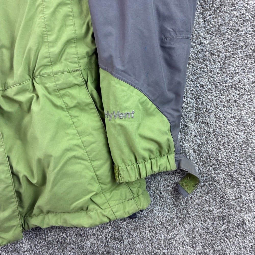 The North Face HyVent Parka 3-in-1 Jacket Girls M Green Gray Hooded Fleece Lined